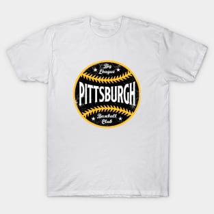 Pittsburgh Retro Big League Baseball - White T-Shirt